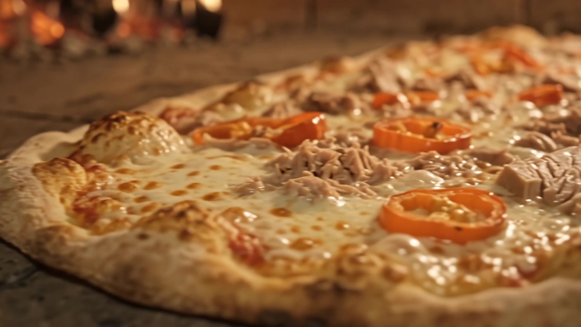 Pizza artizanală Gondola pentru alegerea sortimentului