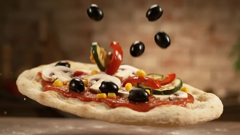 Pizza Gondola personalizată cu porție și sosuri